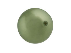 Powder Green -  14mm Round Larger hole Swarovski Crystal Pearls Strand of 25