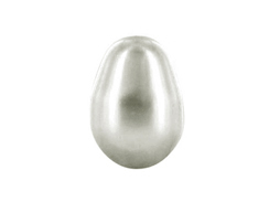 Light Grey -  11x8mm Teardrop Swarovski Crystal Pearls Strand of 25