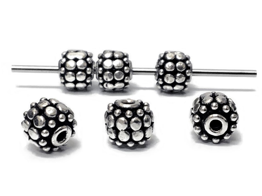 8mm Turkish Granulated silver beads