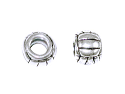 Sterling Silver Volleyball Large Hole Bead-6x8mm (3.75mm Hole)