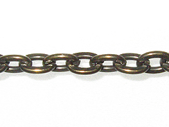  Steel Cable Chain: Antique Brass Finish 