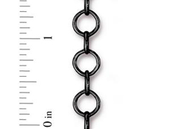 TierraCast Black Finish Round Brass Cable Chain