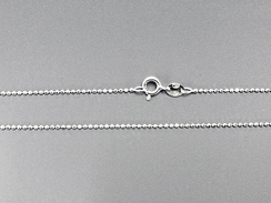 20-inch 1.2mm round Sterling Silver Diamond Cut Bead Chain Bulk Pack of 50