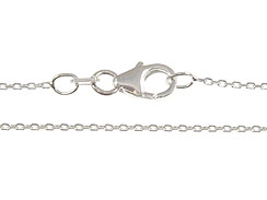 18-inch. Sterling Silver Diamond Cut 030 Cable finished Chain 