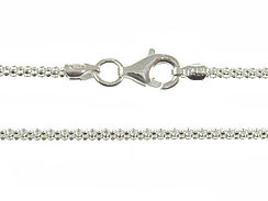 16-inch Sterling Silver 1.7mm Popcorn Chain With Bright Finish