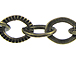 Textured and Plain Link Antique Brass Plated Chain 