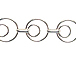 Sterling Silver Graduated Circle-In-Circle Link Chain
