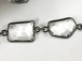 Oxidized Sterling Silver Bezel Faceted Irregular Cut Crystal Quartz Gemstone Chain by Foot