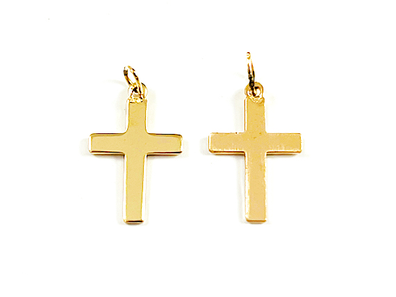 16mm Gold-Filled Cross Charm with Ring