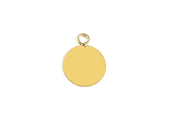 8mm Gold-Filled Flat Round Charm