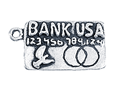 Sterling Silver Credit Card Charm 