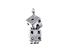 Sterling Silver Dice Charm 