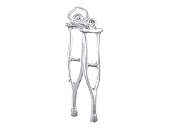 Sterling Silver Crutches Charm