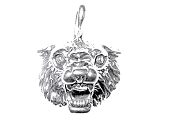 Sterling Silver Bobcat Head Charm 