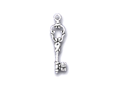 Sterling Silver Skeleton Key Charm 