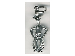 Sterling Silver Cowboy Charm with Jumpring