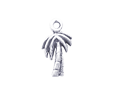 Sterling Silver Palm Tree Charm with Jump Ring