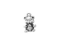 Sterling Silver Teddy Bear Charm with Jump Ring
