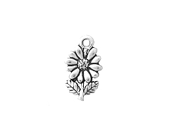 Sterling Silver Flower Charm with Jump Ring