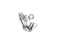 Sterling Silver Praying Hands Charm with Jump Ring