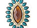Topaz Faceted Glass Stone Pendant