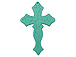 Large Fancy Turquoise Cross