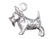 Sterling Silver Scottish Terrier Charm 