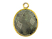 Gold over Sterling Silver Gemstone Bezel Pendants - Labradorite
