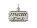 Sterling Silver Princess Plaque Charm with Jumpring