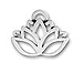 Sterling Silver Lotus Flower Charm with Jumpring