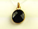 Black Onyx Faceted Gemstone Vermeil Bezel Pendant