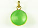 Green Chalcedony Faceted Gemstone Vermeil Bezel Pendant