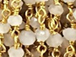 4mm Faceted Round Moonstone Crystal Gold Plated Chain