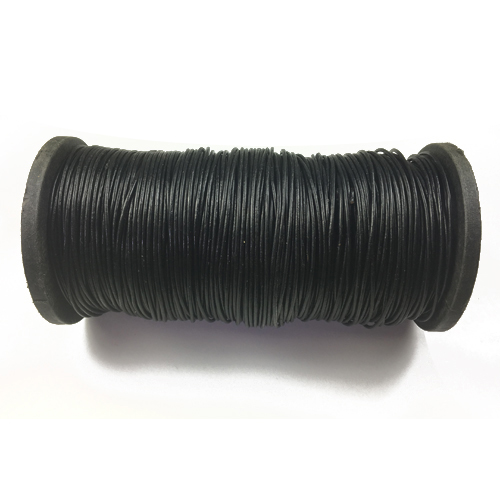 100 meters - Black 1mm Round Indian Leather Cord