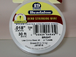 30 Feet - Beadalon 19 Strand Wire .018 inch Bright