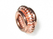 4.5x9mm Ribbed Edge Large Hole (4.5mm) Bright Copper Rondelle