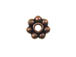 6mm Antiqued Copper Daisy Bead Strand 