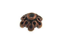 Copper Plated Brass Floral Bead Cap 