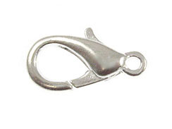 Bright Silver Plated Base Metal Lobster Claw 