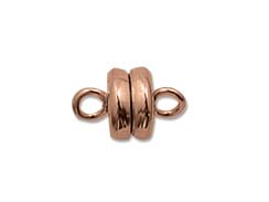 Antiqued Copper Plated: 6mm Round Magnetic clasp 