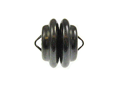 Gun Metal Plated: Large Round Magnetic Clasp 