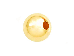 5mm Round Seamless 14K Gold Filled Beads, 500 count Bulk, 1.45mm Hole