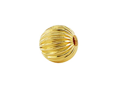 3mm Round Straight Corrugated 14K Gold Filled Beads