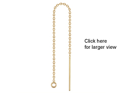 14K Gold-Filled 3.3 inch Ear Threader with Cable Chain, 2 Pcs