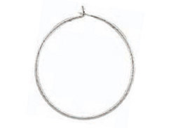 Sterling Silver 24mm Wire Hoop Earring