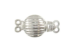 Sterling Silver 2-Strand Round Box Clasp