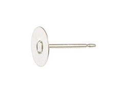 Sterling Silver Post Earring With 5mm Flat Pin Pad
