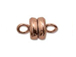 Antiqued Brass Plated: 6mm Round Magnetic clasp 