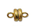 Gold Plated: 6mm Round Magnetic clasp 