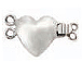 Sterling Silver 2-Strand Heart Box Clasp